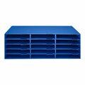 Adiroffice 15-Compartment Blue Construction Paper Classroom Literature Organizer ADI501-15-CP-BLU-2, 2PK 105AO501152